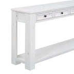 Table d'entrée avec tiroirs de rangement et étagère inférieure